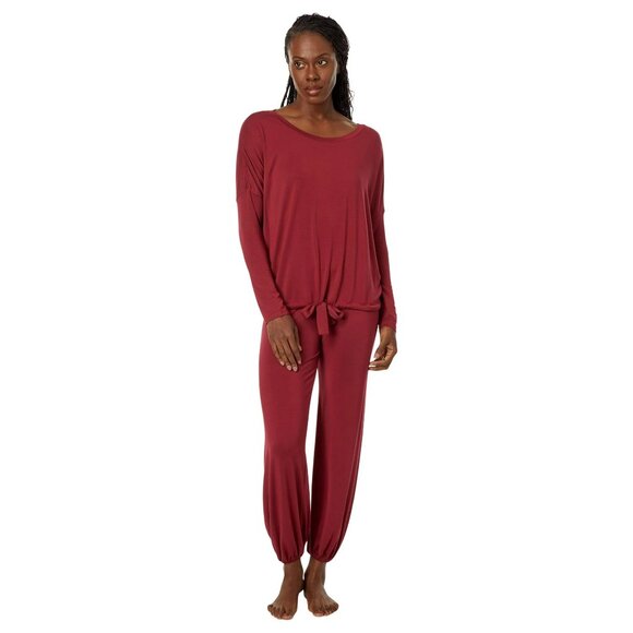 Eberjey Gisele TENCEL™ Modal Slouchy PJ Set – Cabernet - Picture 2 of 5